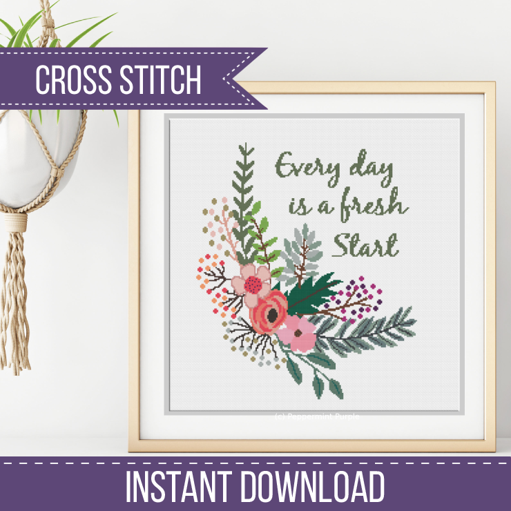 Every Day Cross Stitch Pattern by Peppermint Purple