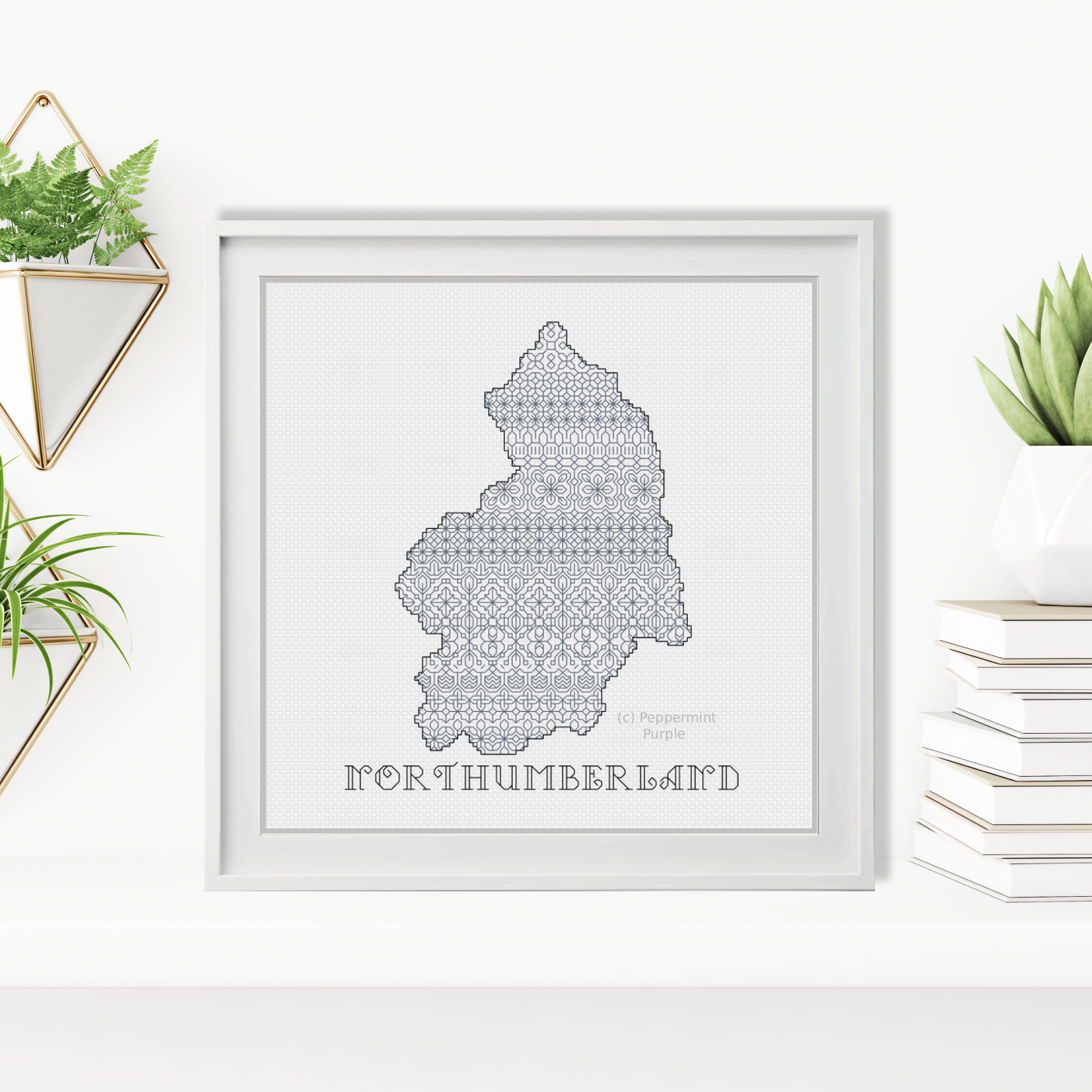 Northumberland Blackwork Pattern by Peppermint Purple