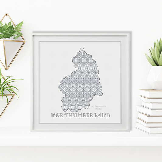Northumberland Blackwork Pattern by Peppermint Purple