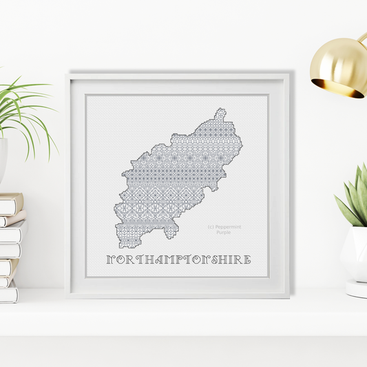 Northamptonshire Blackwork Pattern by Peppermint Purple