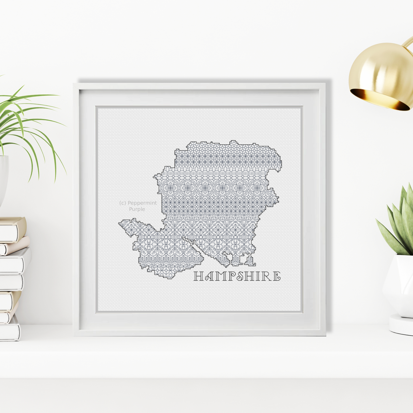 Hampshire Blackwork Pattern by Peppermint Purple
