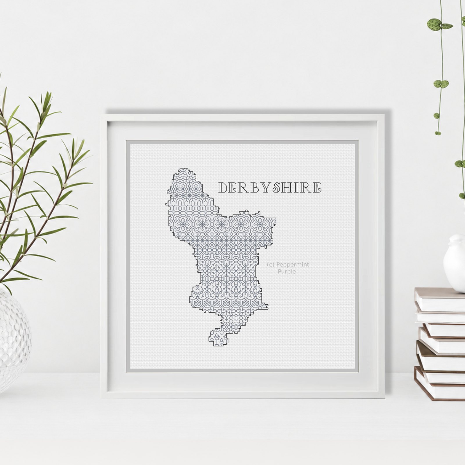 Derbyshire Blackwork Blackwork Pattern by Peppermint Purple