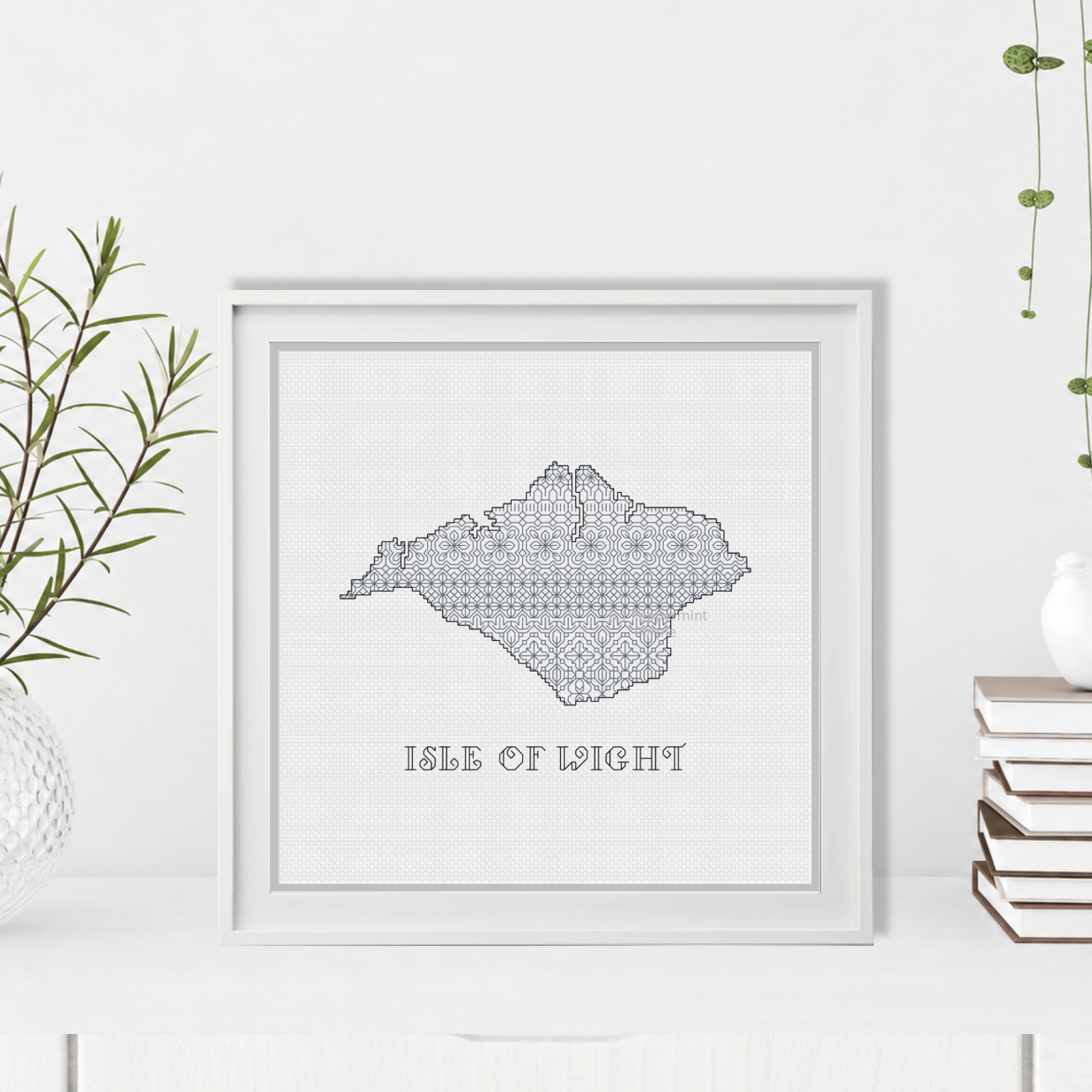 Isle Of Wight Blackwork Blackwork Pattern by Peppermint Purple