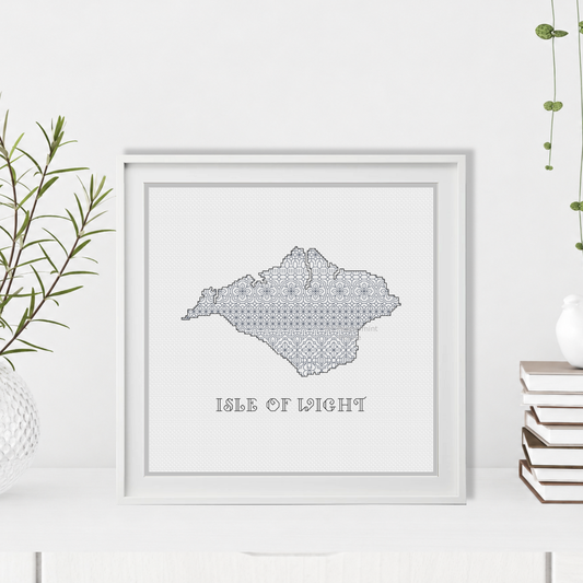 Isle Of Wight Blackwork Blackwork Pattern by Peppermint Purple