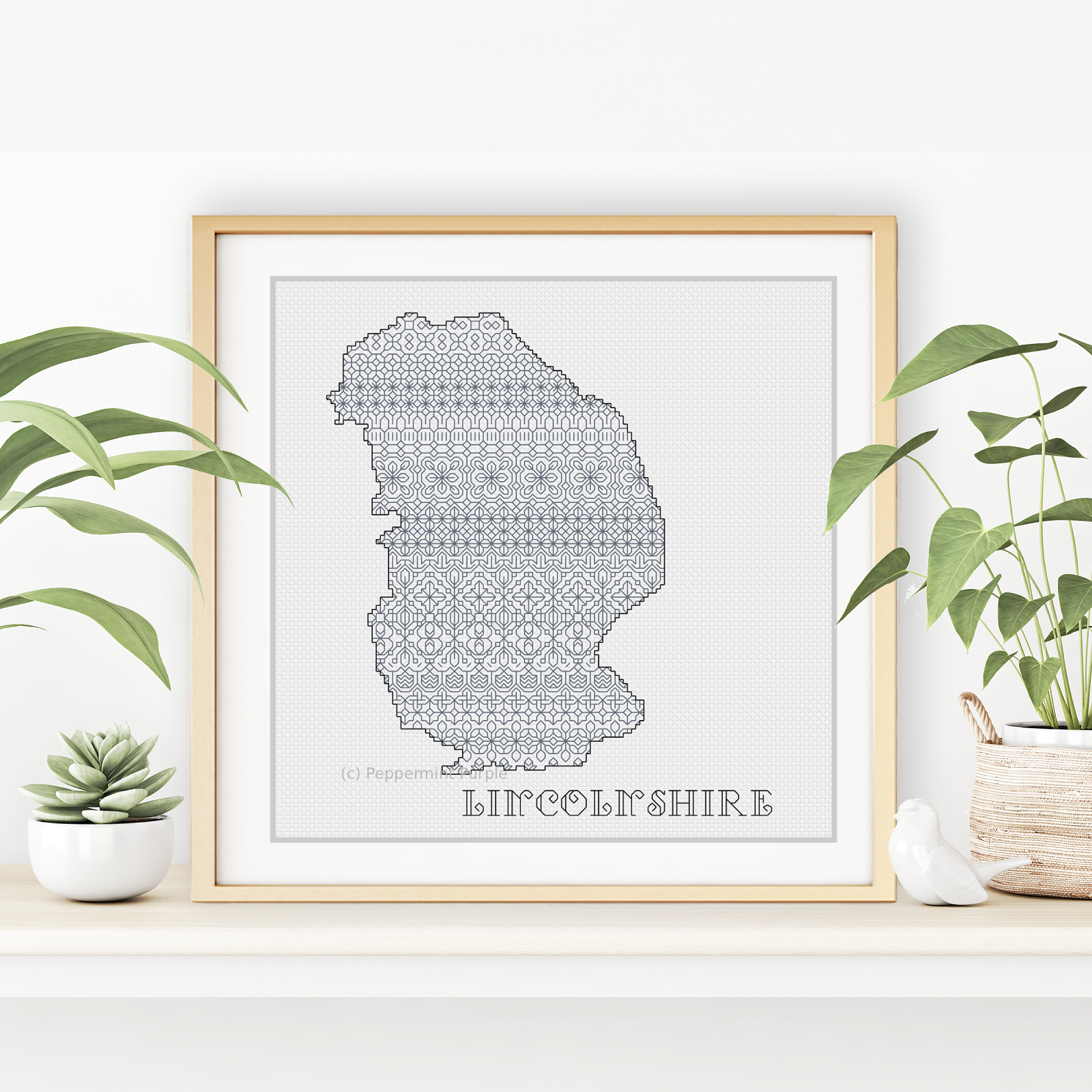 Lincolnshire Blackwork Blackwork Pattern by Peppermint Purple