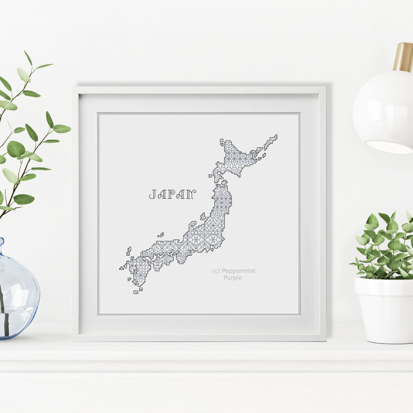Japan Blackwork Pattern Blackwork Pattern by Peppermint Purple