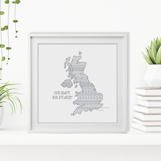Great Britain Blackwork Blackwork Pattern by Peppermint Purple
