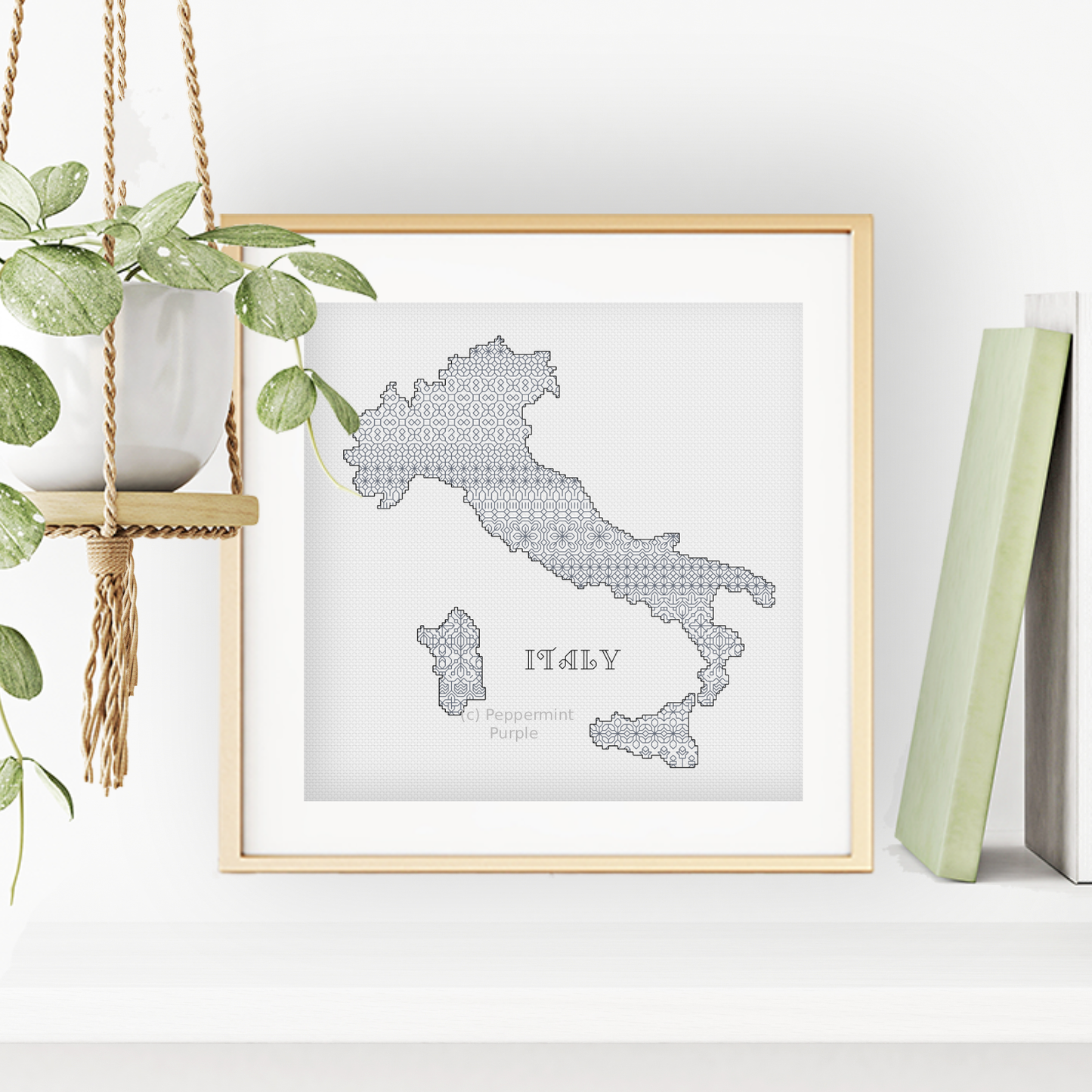 Italy Blackwork Pattern Blackwork Pattern by Peppermint Purple