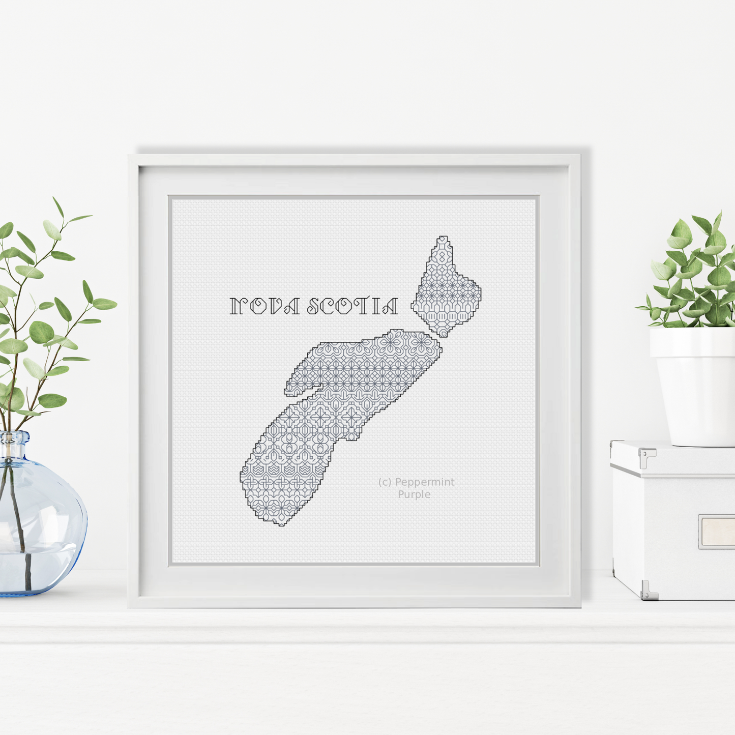 Nova Scotia Blackwork Blackwork Pattern by Peppermint Purple