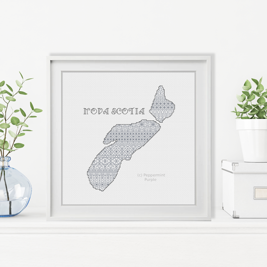 Nova Scotia Blackwork Blackwork Pattern by Peppermint Purple