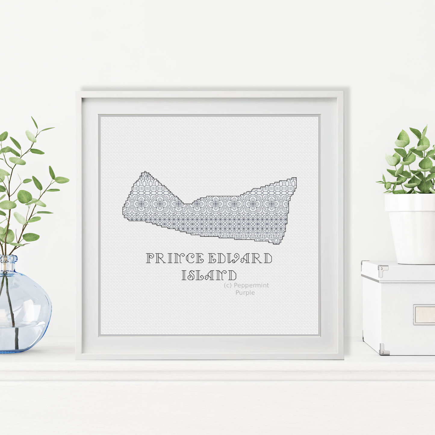 Prince Edward Island Blackwork Pattern by Peppermint Purple