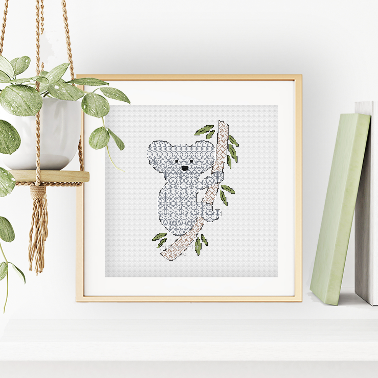 Koala Blackwork Blackwork Pattern by Peppermint Purple