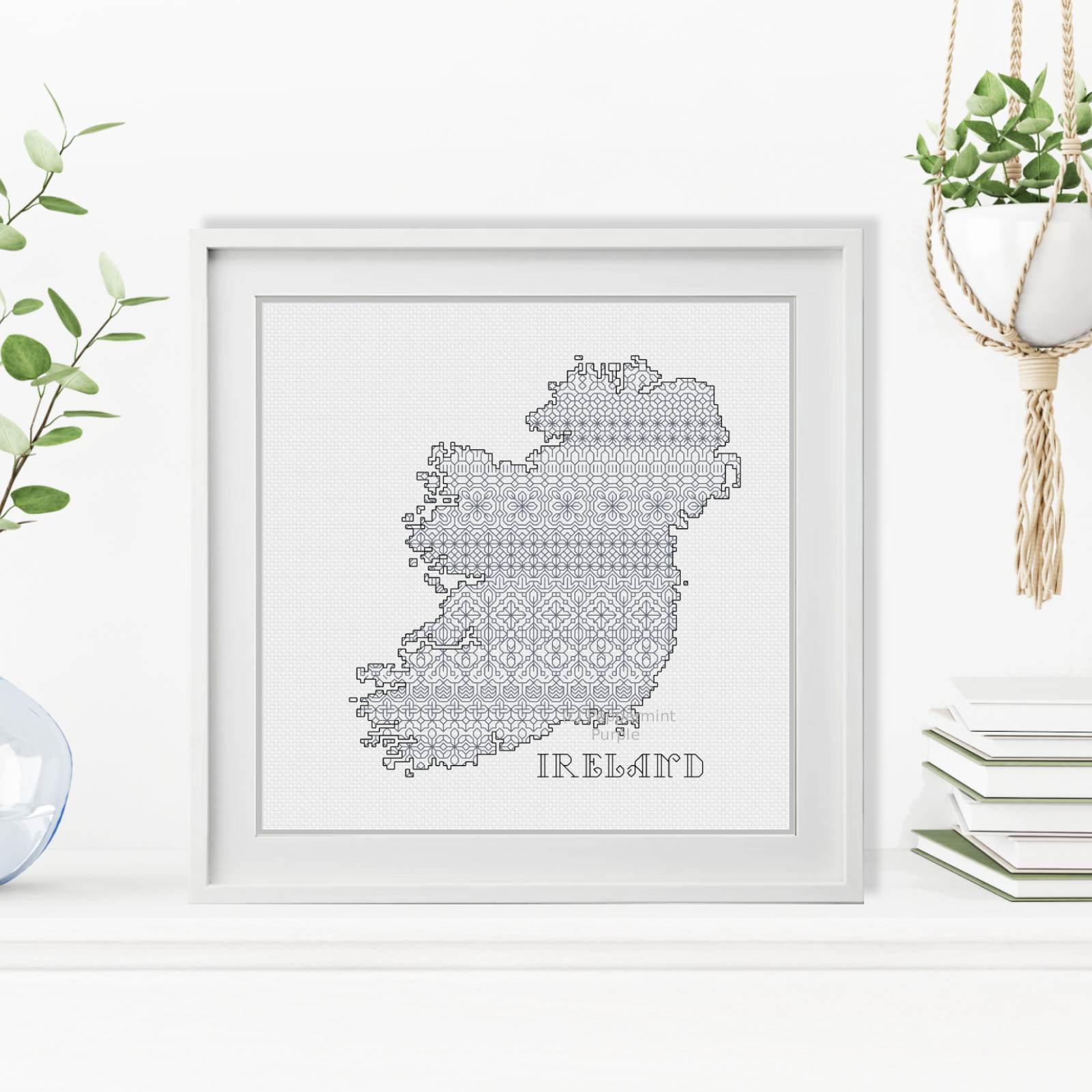 Ireland Blackwork Blackwork Pattern by Peppermint Purple