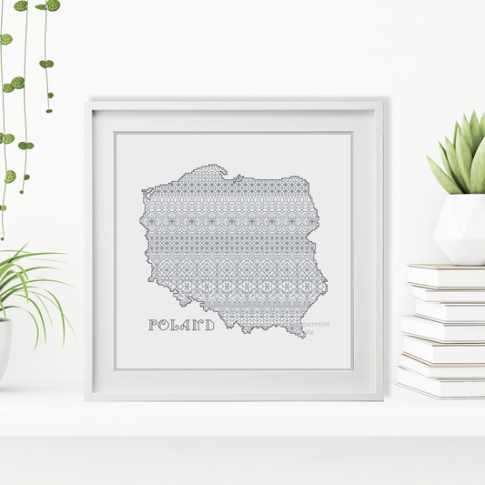 Poland Blackwork Blackwork Pattern by Peppermint Purple