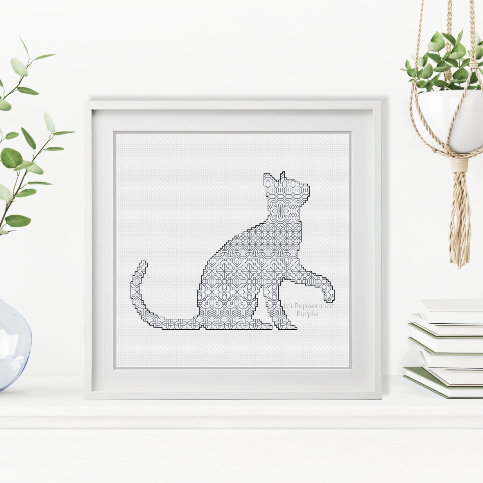 Please ? Blackwork Pattern by Peppermint Purple