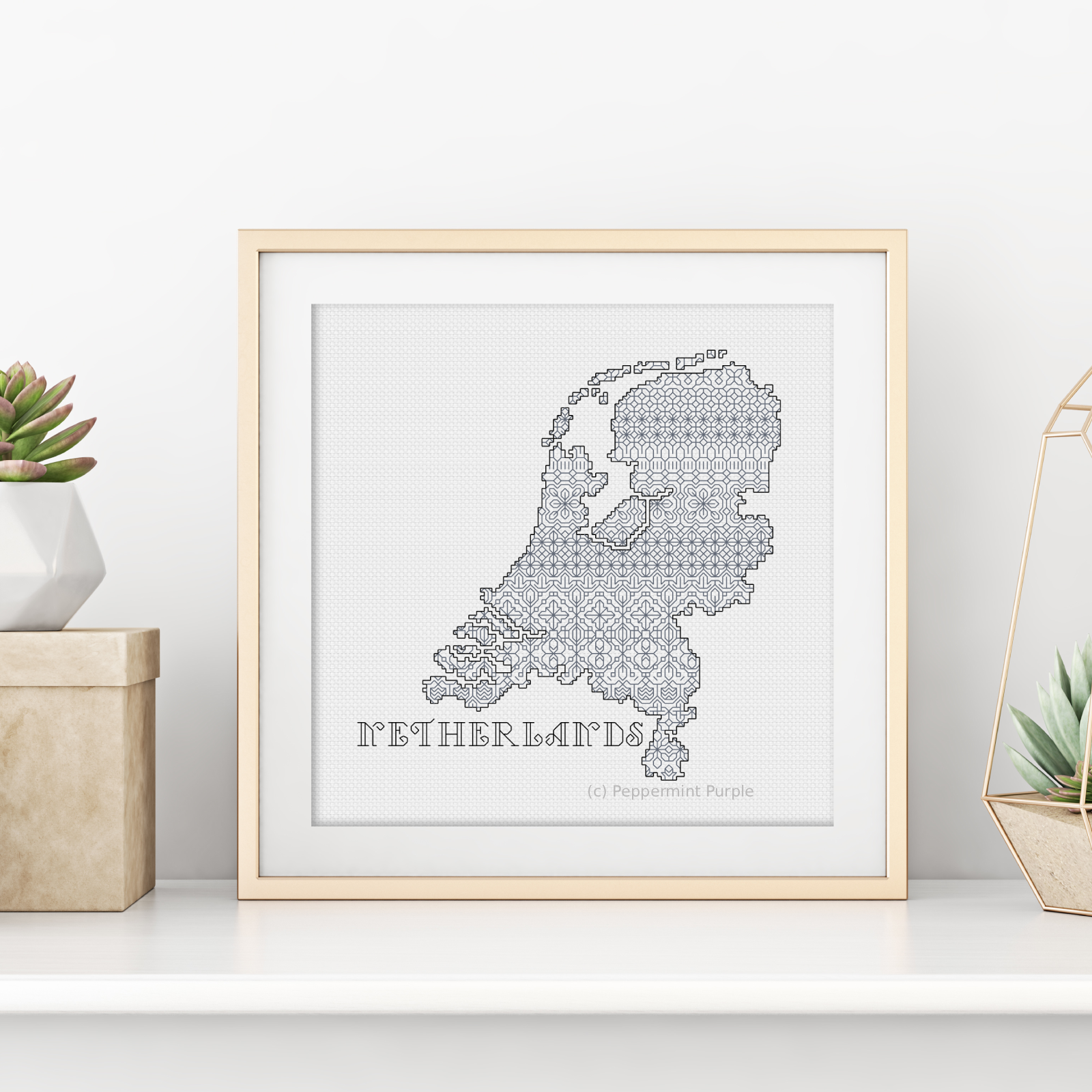 Netherlands Blackwork Blackwork Pattern by Peppermint Purple
