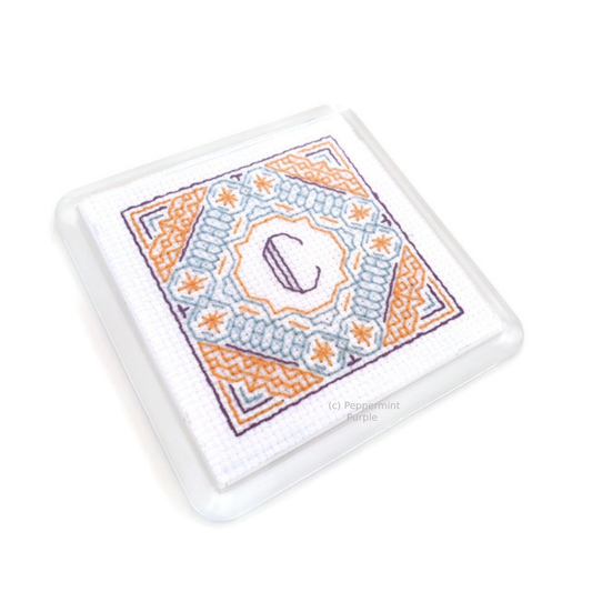 Moroccan Coasters Blackwork Pattern by Peppermint Purple