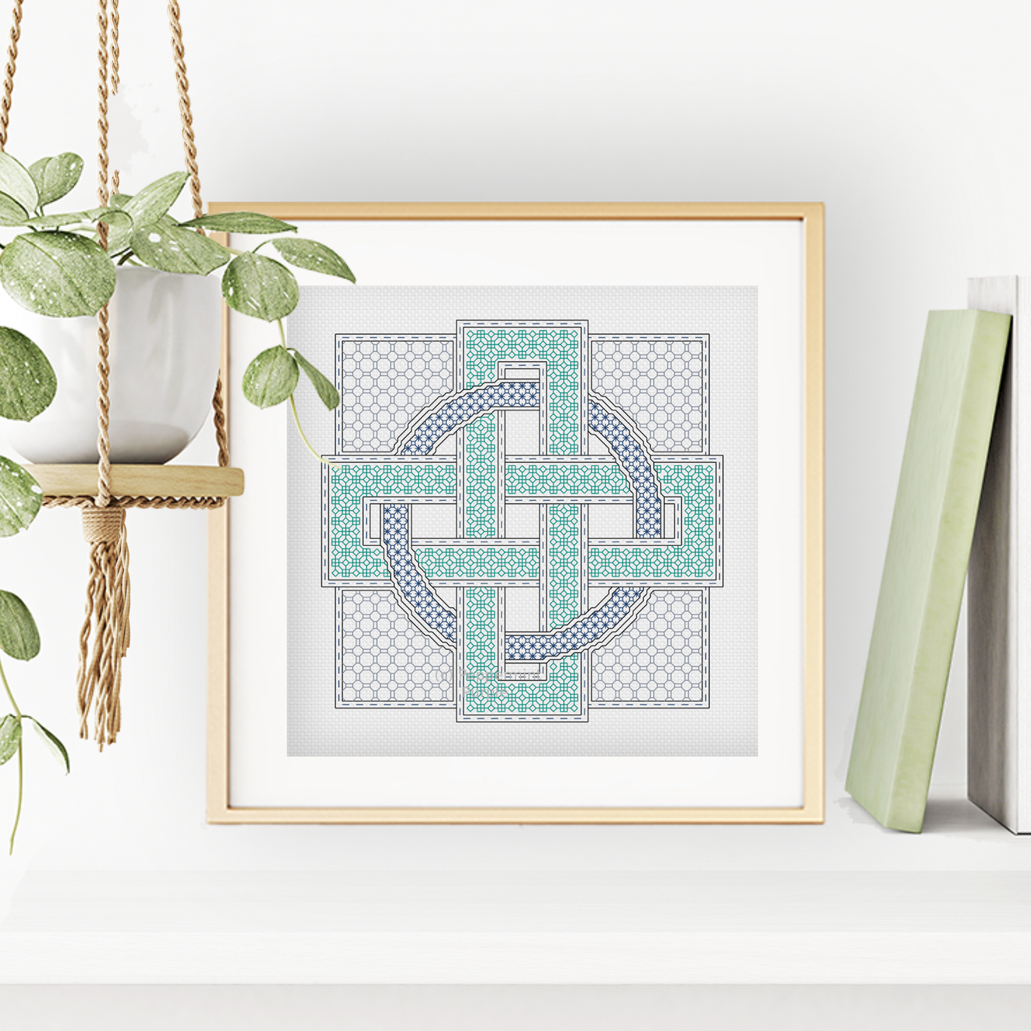 Large Love Knot Blackwork Pattern by Peppermint Purple
