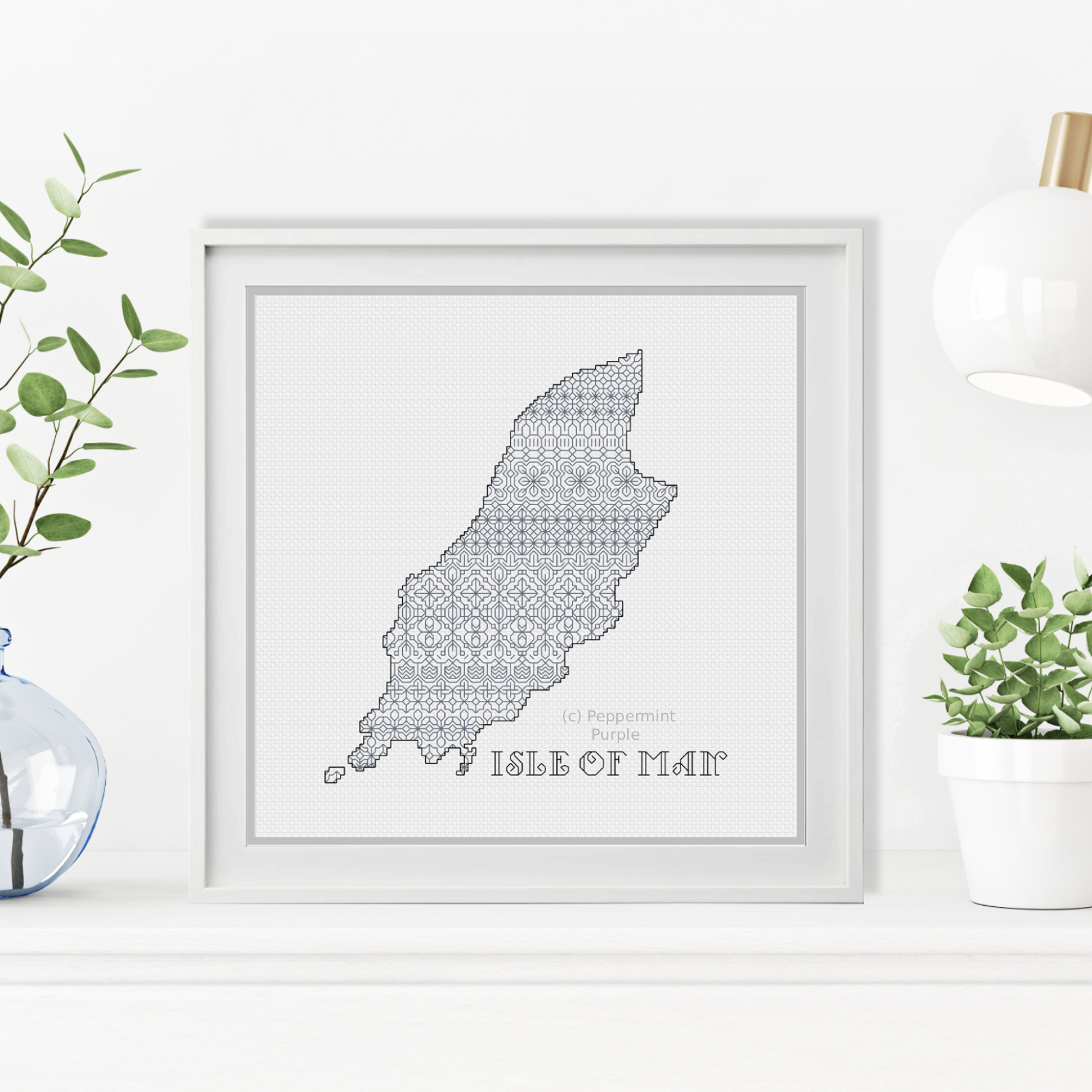Isle Of Man Blackwork Pattern by Peppermint Purple