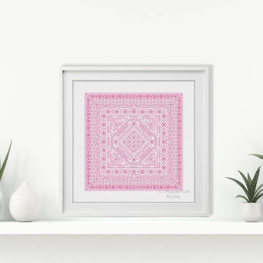 Cyclamen Study In Colour Blackwork Kit