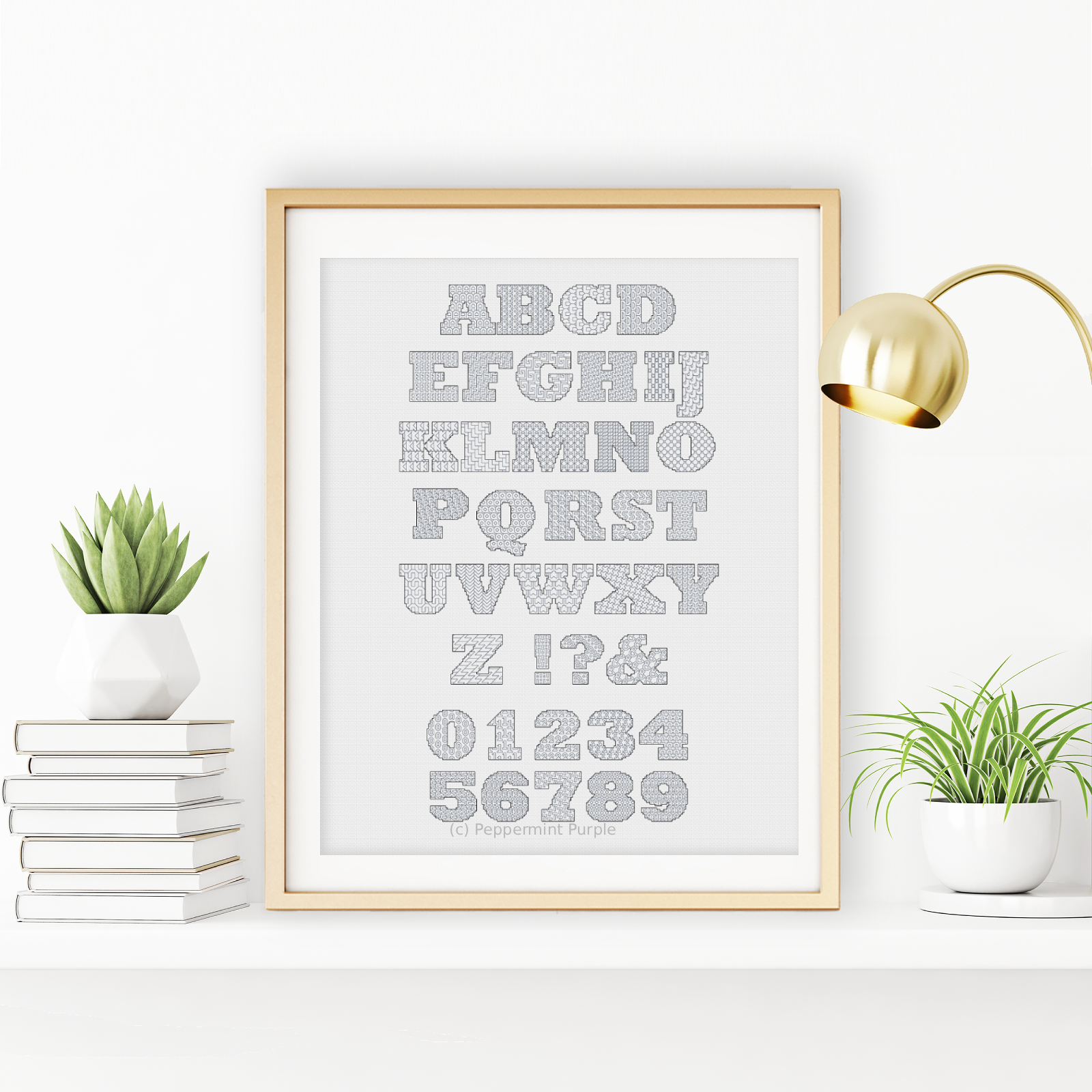 Louise Blackwork Font Blackwork Font by Peppermint Purple