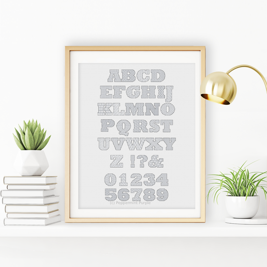 Louise Blackwork Font Blackwork Font by Peppermint Purple