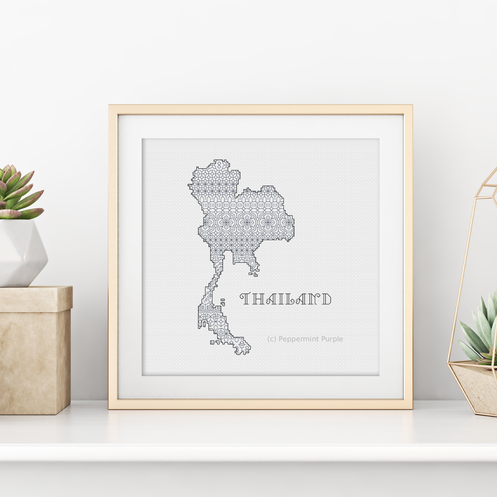 Thailand Blackwork Blackwork Pattern by Peppermint Purple