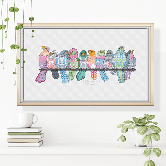 Just Birds Blackwork Pattern by Peppermint Purple