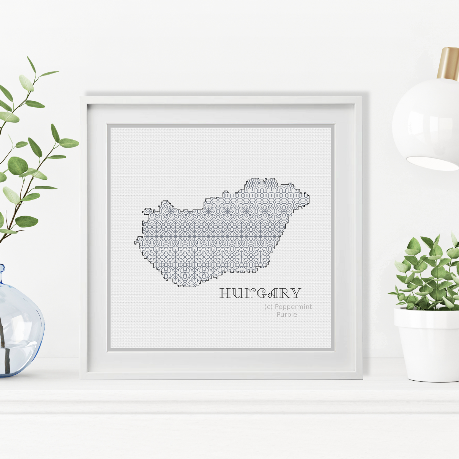 Hungary Blackwork Blackwork Pattern by Peppermint Purple