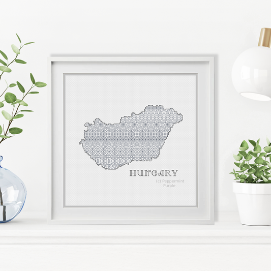Hungary Blackwork Blackwork Pattern by Peppermint Purple