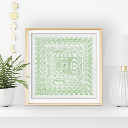Study In Chartreuse Blackwork Study In Colour by Peppermint Purple