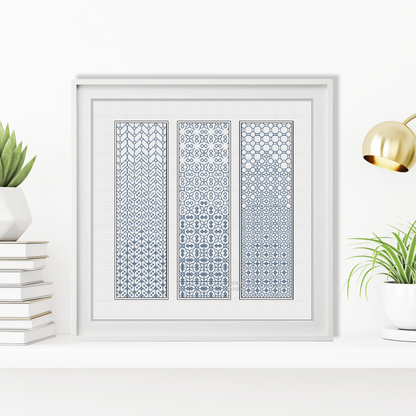 Blackwork Shading Bookmarks Blackwork Pattern by Peppermint Purple
