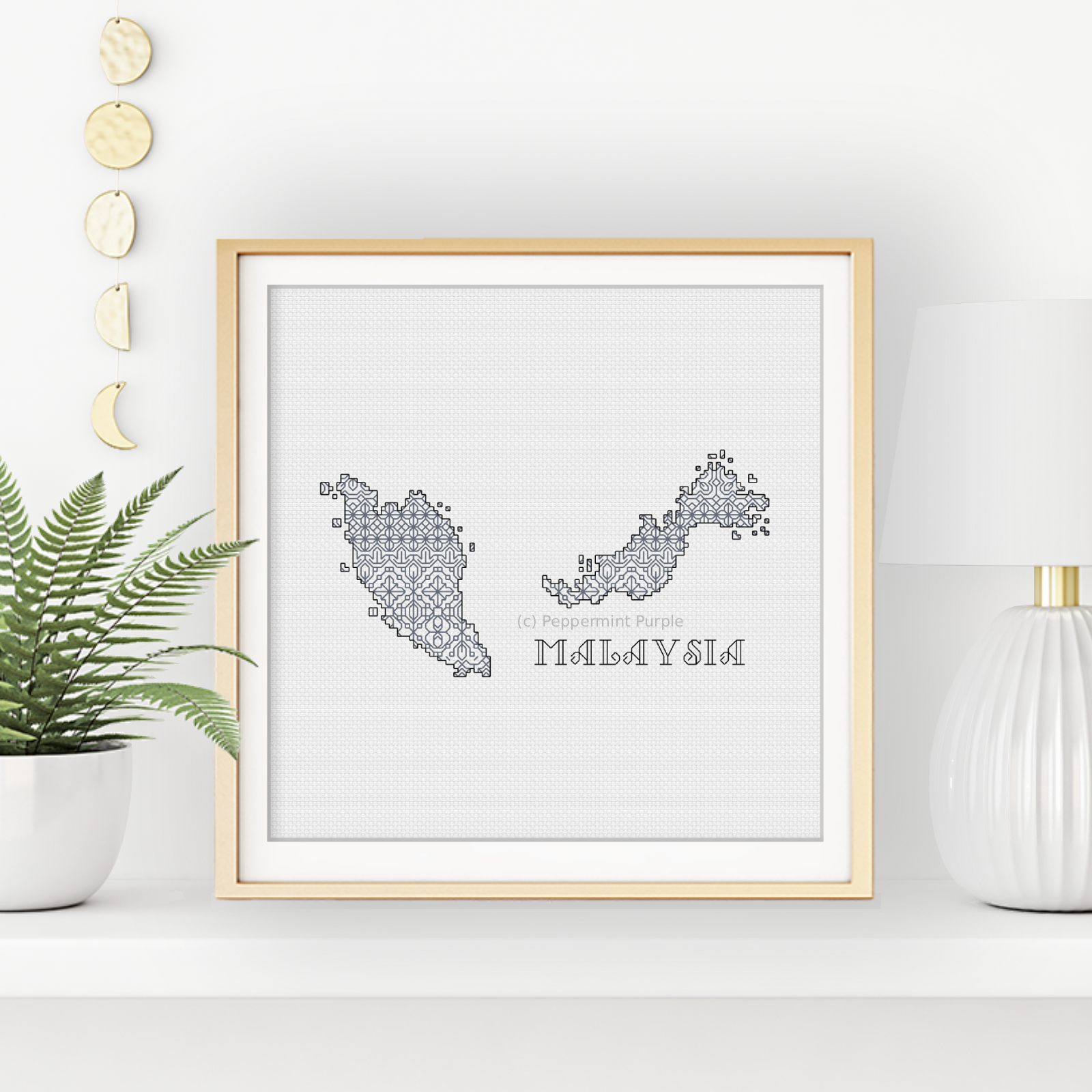Malaysia Blackwork Blackwork Pattern by Peppermint Purple