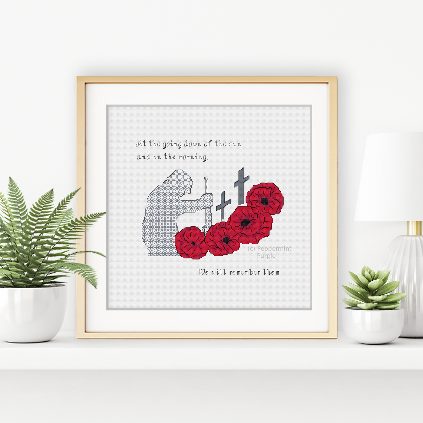 We Will Remember - Charity Blackwork Pattern by Peppermint Purple