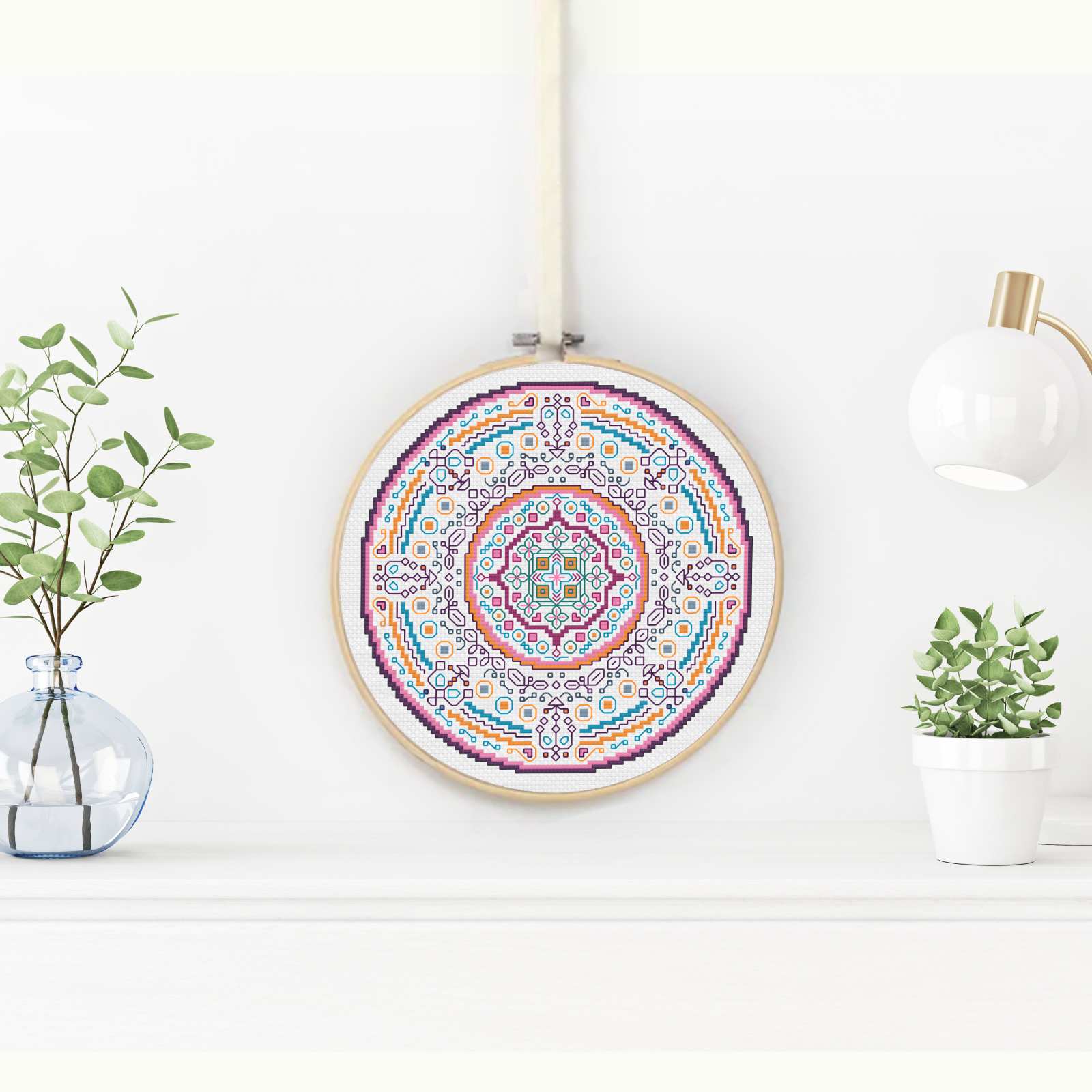 Blackwork Mandala 2 Blackwork Pattern by Peppermint Purple