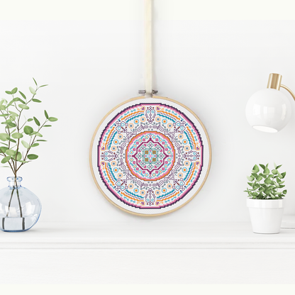 Blackwork Mandala 2 Blackwork Pattern by Peppermint Purple