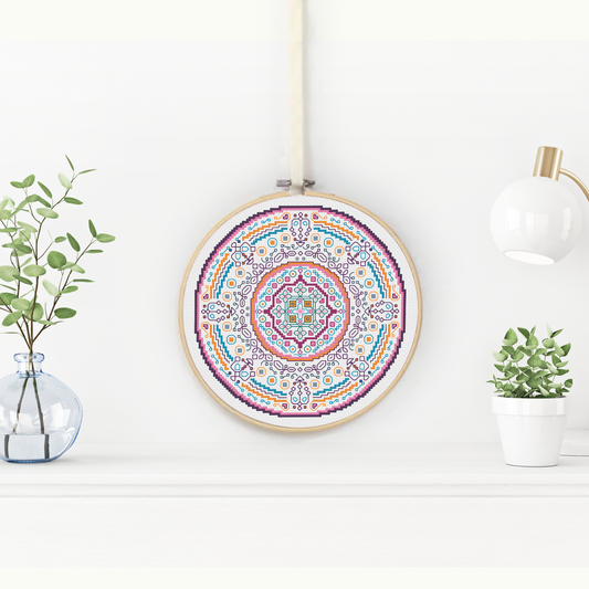 Blackwork Mandala 2 Blackwork Pattern by Peppermint Purple