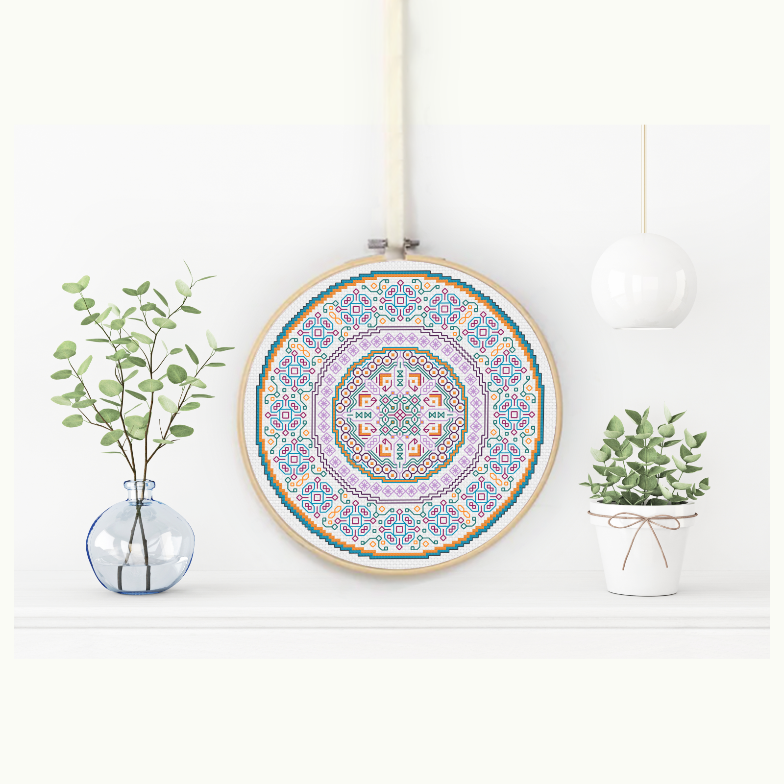 Blackwork Mandala 3 Blackwork Pattern by Peppermint Purple