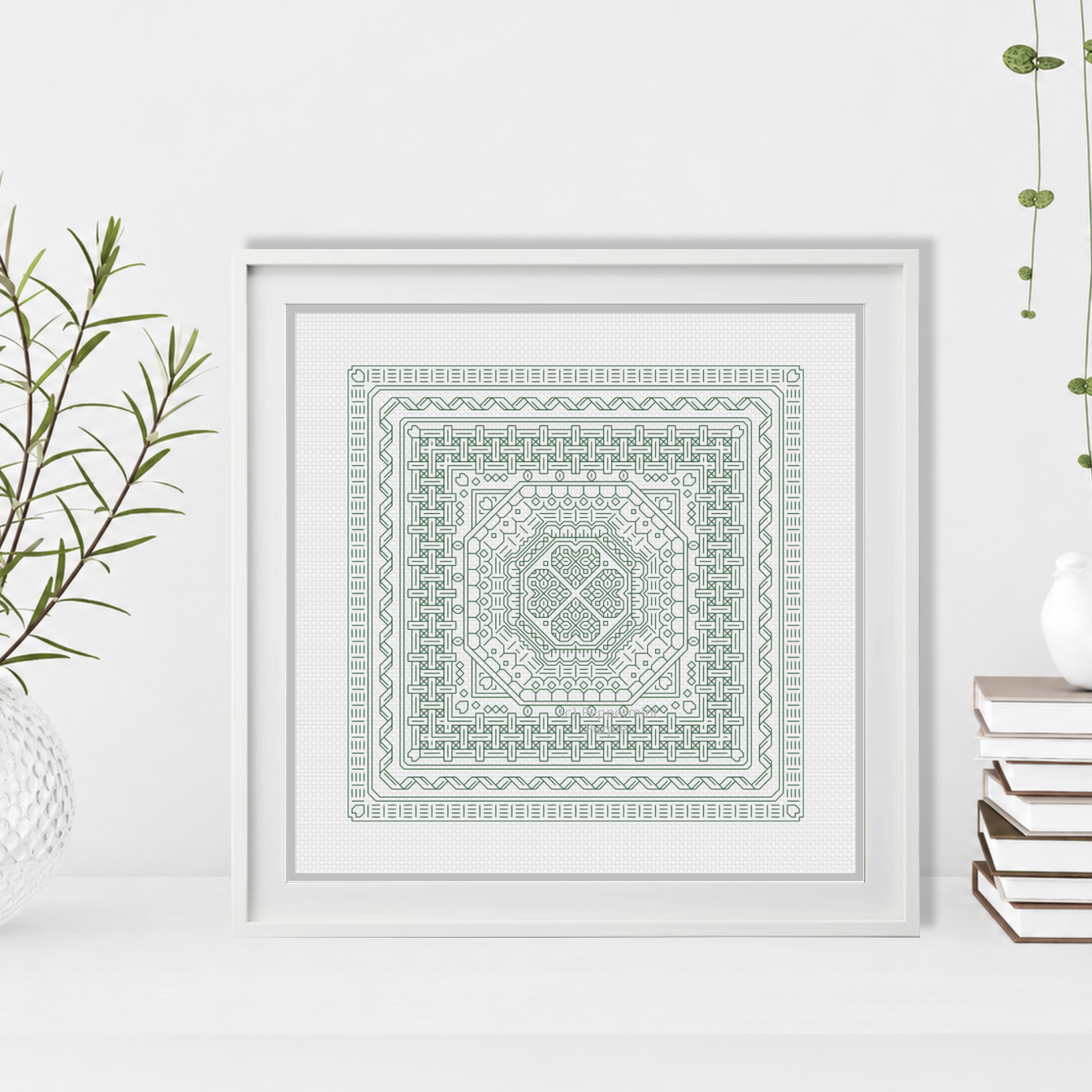 Study In Pistachio Blackwork Study In Colour by Peppermint Purple