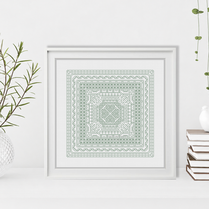 Study In Pistachio Blackwork Study In Colour by Peppermint Purple