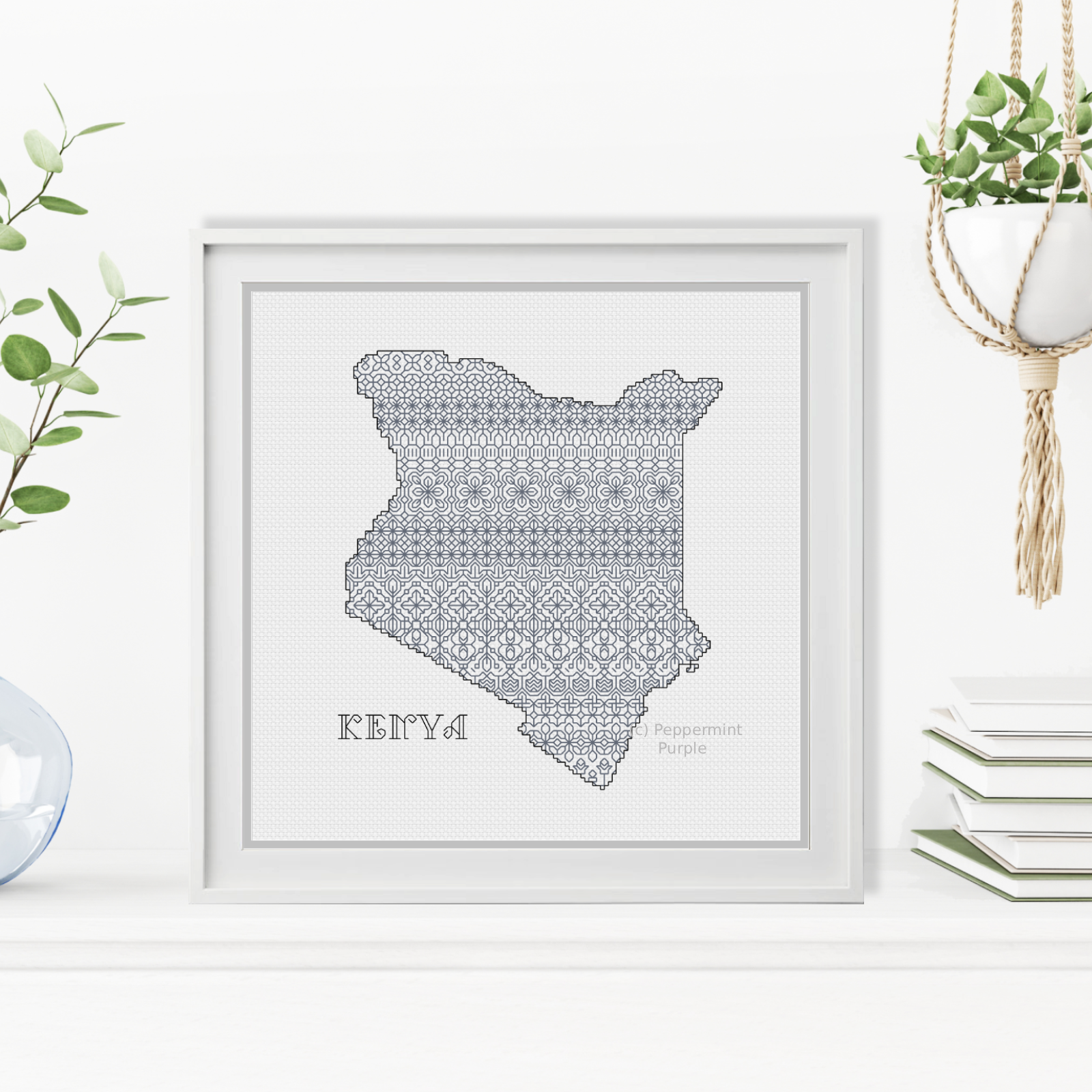 Kenya Blackwork Blackwork Pattern by Peppermint Purple