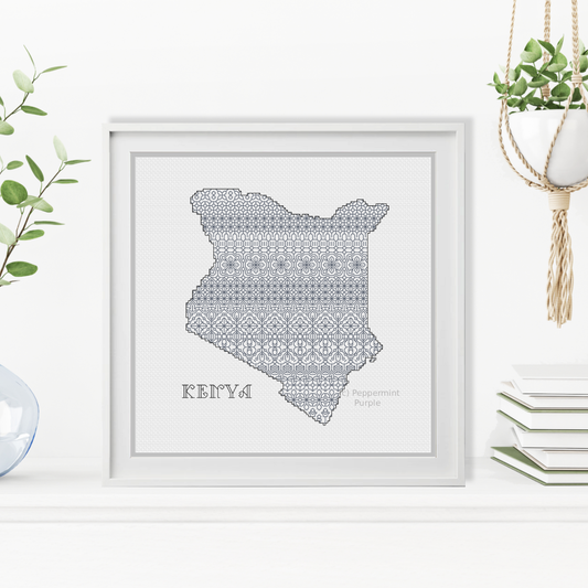 Kenya Blackwork Blackwork Pattern by Peppermint Purple