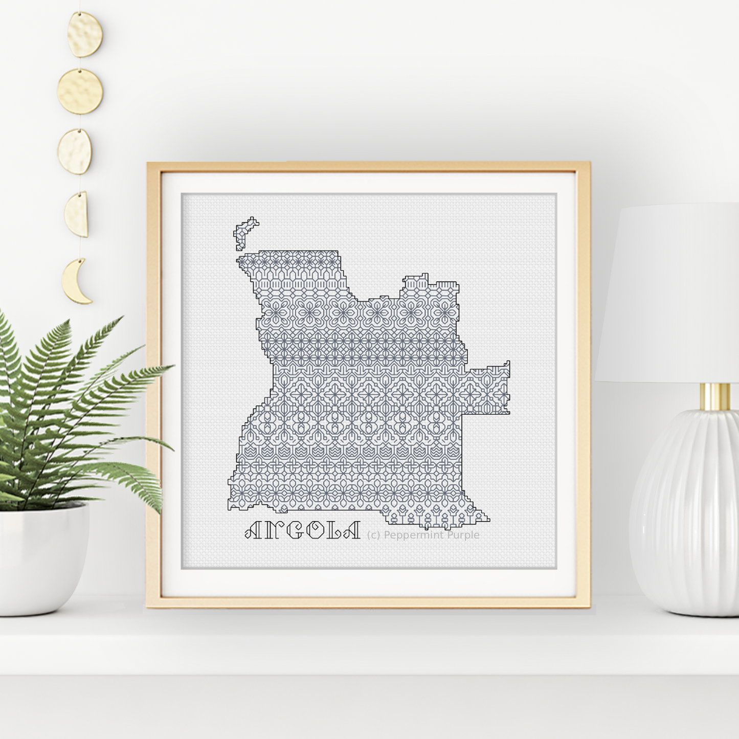 Angola Blackwork Blackwork Pattern by Peppermint Purple