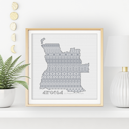 Angola Blackwork Blackwork Pattern by Peppermint Purple