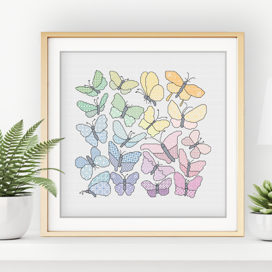 Blackwork Butterflies Blackwork Pattern by Peppermint Purple