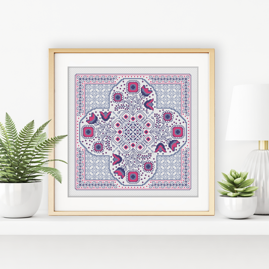 Hints of Blossom Blackwork Pattern by Peppermint Purple