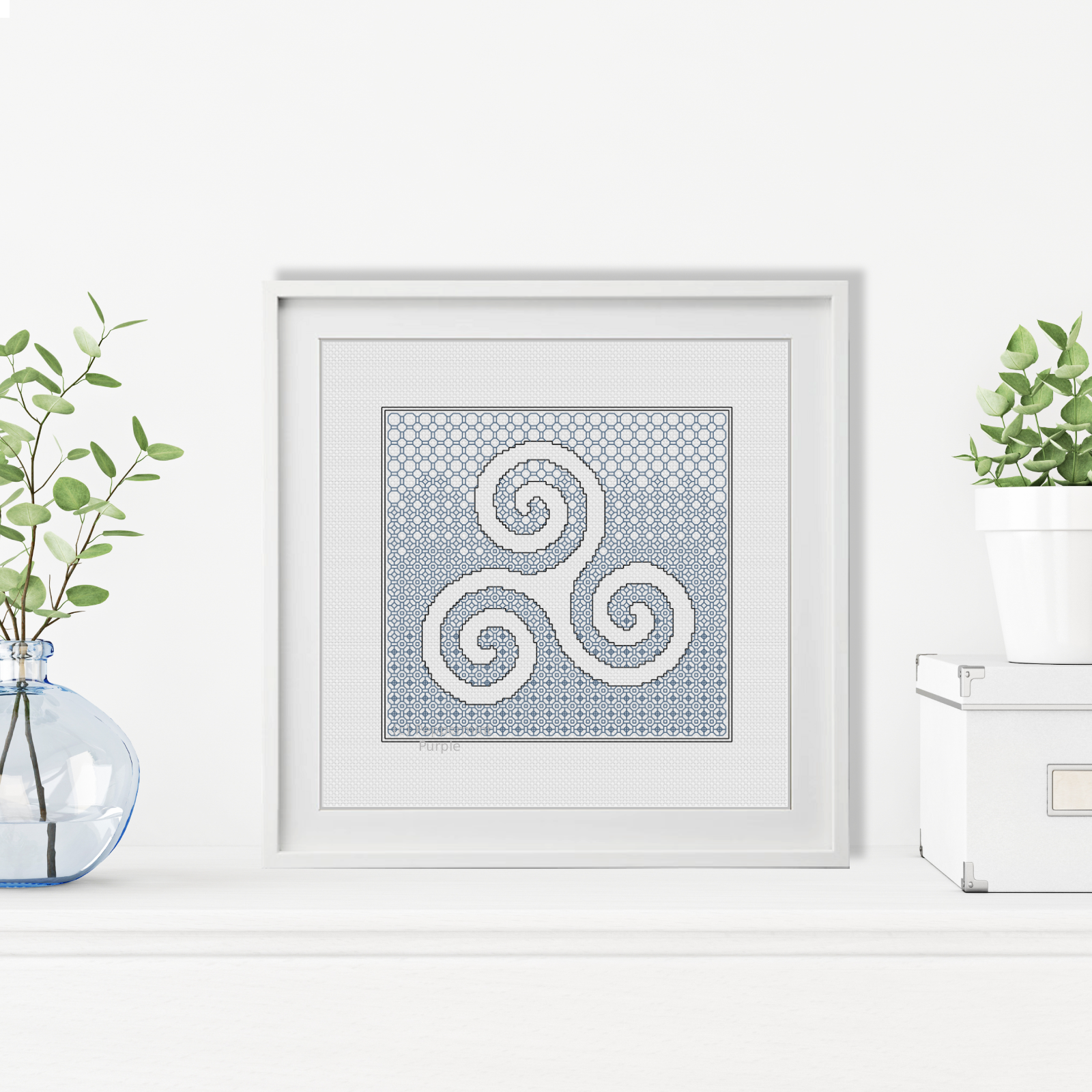 Triskele Blackwork Blackwork Pattern by Peppermint Purple