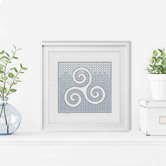 Triskele Blackwork Blackwork Pattern by Peppermint Purple