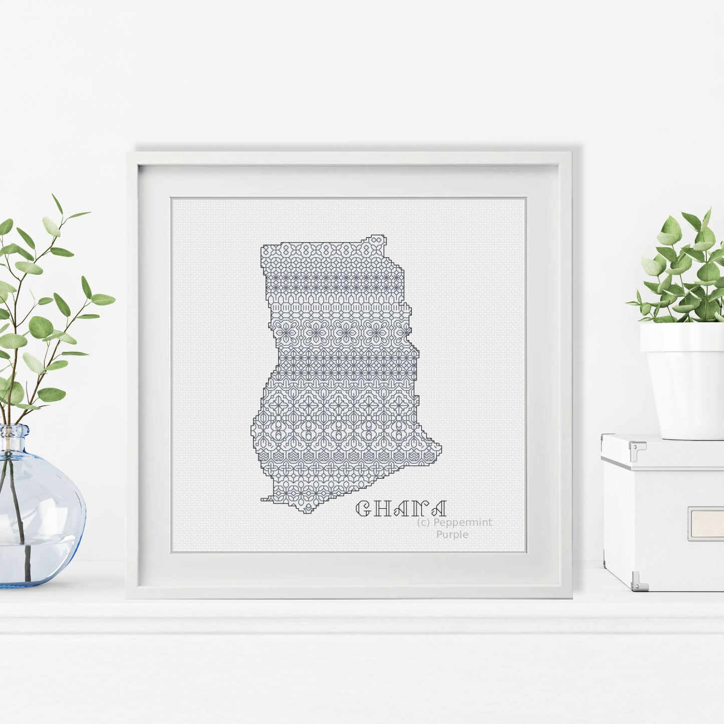 Ghana Blackwork Pattern by Peppermint Purple