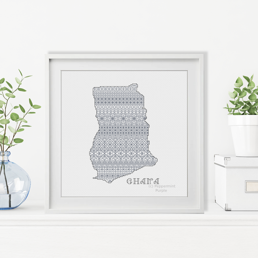 Ghana Blackwork Pattern by Peppermint Purple